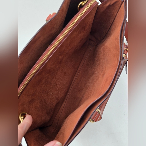 Coach Brooke Carryall In Signature Canvas Leather Tan Rust W/ Wallet - Picture 10 of 16